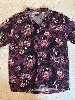 Casual Button Front Marvel Venom Collared Hawaiian Shirt